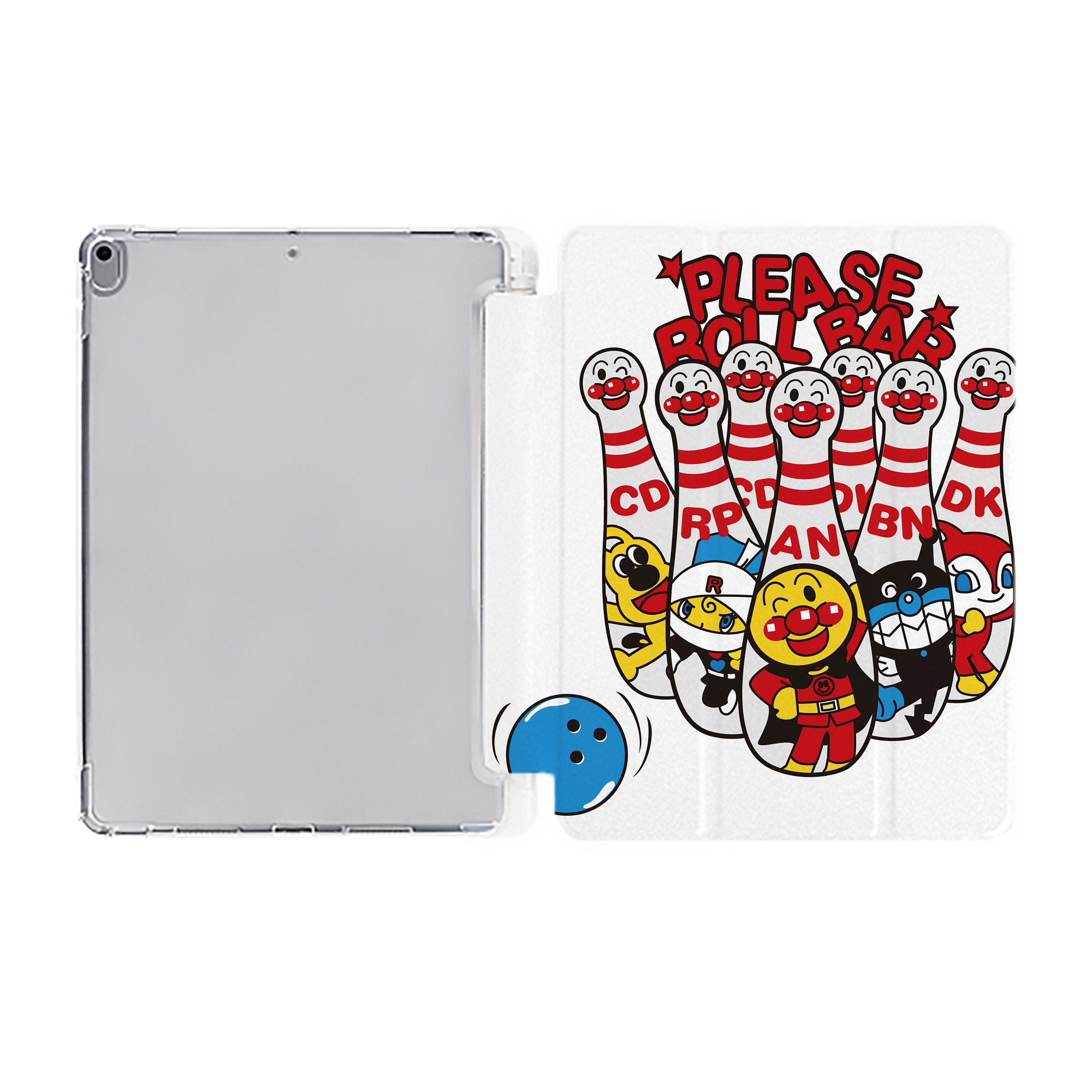 （画像用） アンパンマン Anpanman IPad ケース ペン収納付き 三つ折りスタンド PUレザー×シリコン 対応機種9.5/10.5/10.9インチ